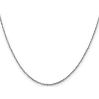 14K White Gold 24" 1.1mm Ropa Chain with Spring Ring Clasp by Oro Pregiato