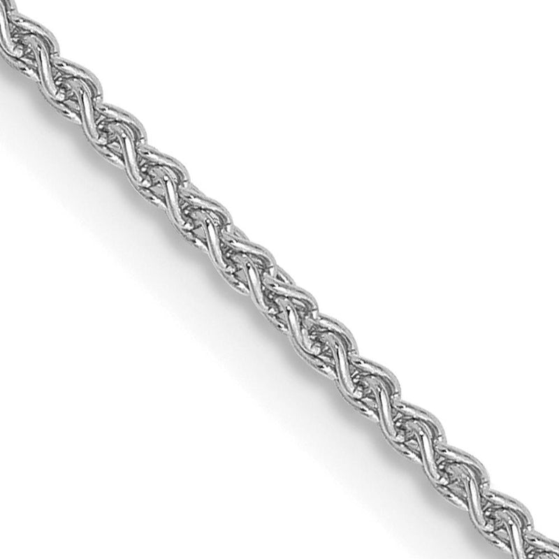 14K White Gold 24" 1.25mm Spiga Chain with Lobster Clasp - Rhodium Plated by Oro Pregiato