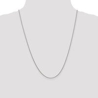 14K White Gold 24" 1.4mm Round Open Link Cable Chain with Lobster Clasp by Oro Pregiato