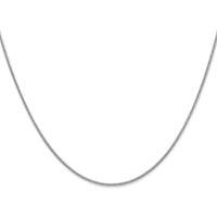 14K White Gold 24" 1.4mm Round Snake Chain with Lobster Clasp by Oro Pregiato