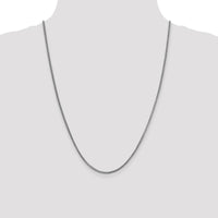 14K White Gold 24" 1.5mm Franco Chain with Lobster Clasp - Rhodium Plated by Oro Pregiato