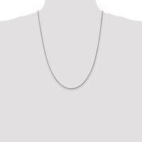 14K White Gold 24" 1.6mm Round Snake Lobster Clasp Chain by Oro Pregiato