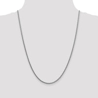 14K White Gold 24" 2.35mm Semi-Solid Wheat Chain with Lobster Clasp by Oro Pregiato