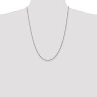 14K White Gold 24" 2.75mm Rope Chain Necklace with Lobster Clasp by 0