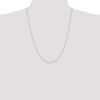 14K White Gold 24" .6mm Octagonal Snake Chain with Lobster Clasp - Polished Finish by Oro Pregiato