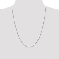 14K White Gold 24" Baby Rope Chain with Spring Ring Clasp by Oro Pregiato