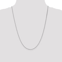 14K White Gold 24" Box Chain with Polished Finish and Lobster Clasp by Oro Pregiato