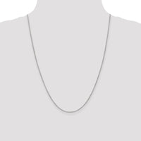 14K White Gold 24" Cable Link Necklace with Lobster Clasp by Oro Pregiato