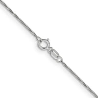 14K White Gold 24" Curb Chain with Spring Ring Clasp by Oro Pregiato