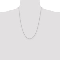 14K White Gold 24" Diamond-Cut Cable Chain Necklace by Oro Pregiato