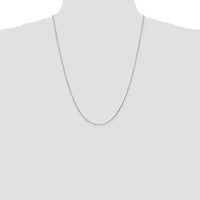 14K White Gold 24" Diamond-Cut Cable Chain Necklace with Lobster Clasp by Oro Pregiato