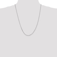 14K White Gold 24" Diamond-Cut Cable Chain with Lobster Clasp - Polished Finish by Oro Pregiato