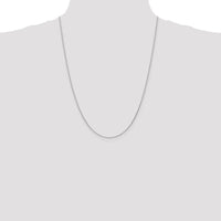 14K White Gold 24" Diamond-Cut Parisian Wheat Chain with Lobster Clasp - 1mm Width by Oro Pregiato