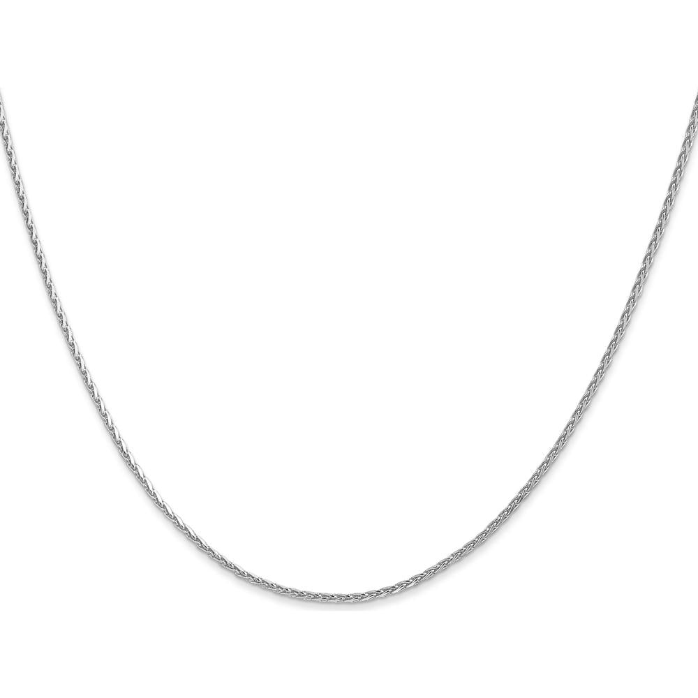 14K White Gold 24" Diamond-Cut Parisian Wheat Chain with Lobster Clasp by Oro Pregiato