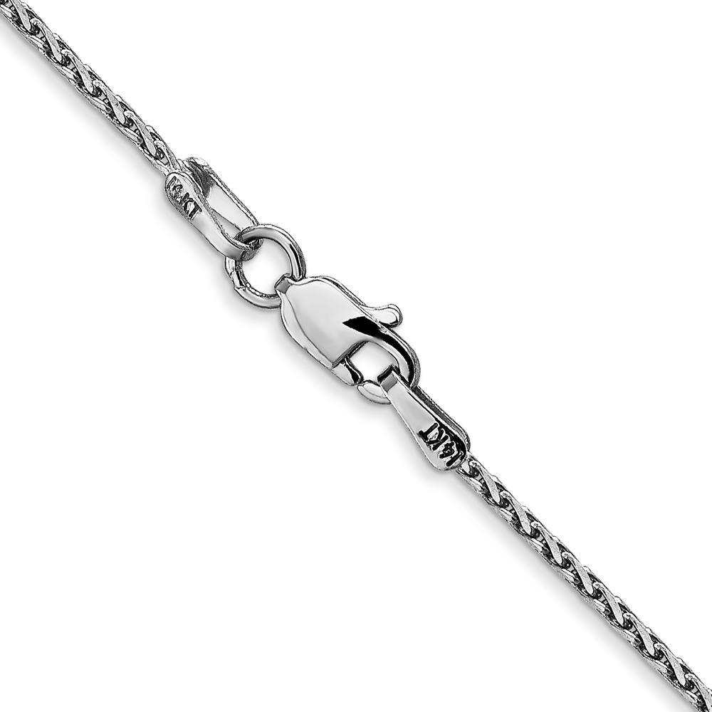 14K White Gold 24" Diamond-Cut Parisian Wheat Chain with Lobster Clasp by Oro Pregiato