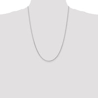 14K White Gold 24" Diamond-Cut Parisian Wheat Chain with Lobster Clasp by Oro Pregiato