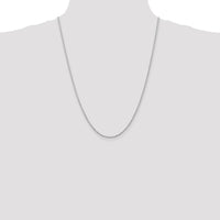 14K White Gold 24" Diamond-Cut Rope Chain with Lobster Clasp by Oro Pregiato