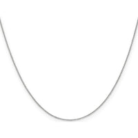 14K White Gold 24" Diamond-Cut Round Open Link Cable Chain with Lobster Clasp by Oro Pregiato