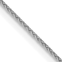 14K White Gold 24" Diamond-Cut Spiga Chain with Lobster Clasp - 0.85mm Width by Oro Pregiato