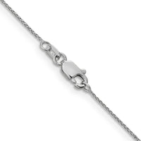 14K White Gold 24" Diamond-Cut Spiga Chain with Lobster Clasp - 0.85mm Width by Oro Pregiato
