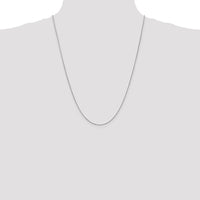 14K White Gold 24" Diamond-Cut Spiga Chain with Lobster Clasp - 0.85mm Width by Oro Pregiato