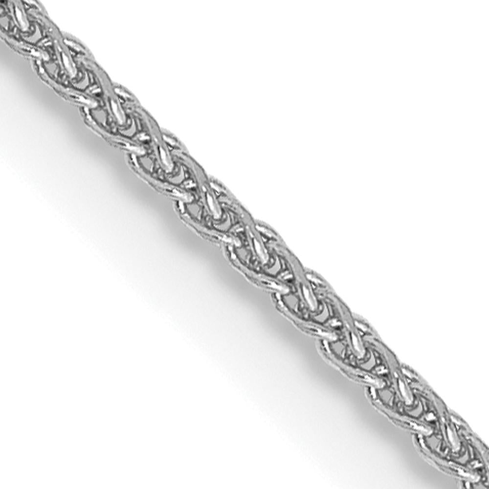 14K White Gold 24" Diamond-Cut Spiga Chain with Spring Ring Clasp by Oro Pregiato