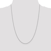 14K White Gold 24" Forzantine Cable Chain with Lobster Clasp - 1.4mm Width by Oro Pregiato