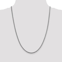 14K White Gold 24" Franco Chain with Lobster Clasp - 2.3mm by Oro Pregiato