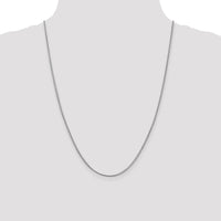 14K White Gold 24" Franco Chain with Polished Finish and Lobster Clasp by Oro Pregiato
