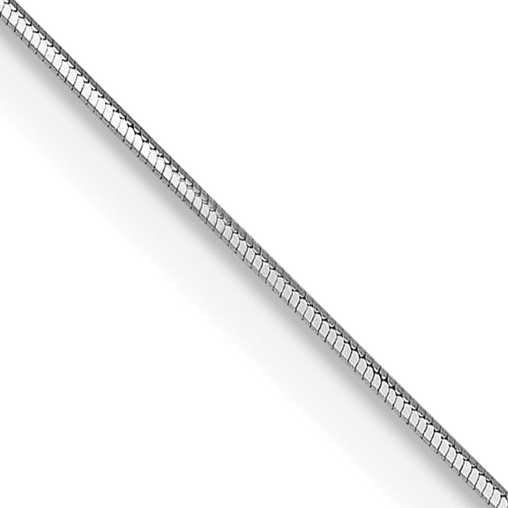 14K White Gold 24" Octagonal Snake Chain with Lobster Clasp by Oro Pregiato