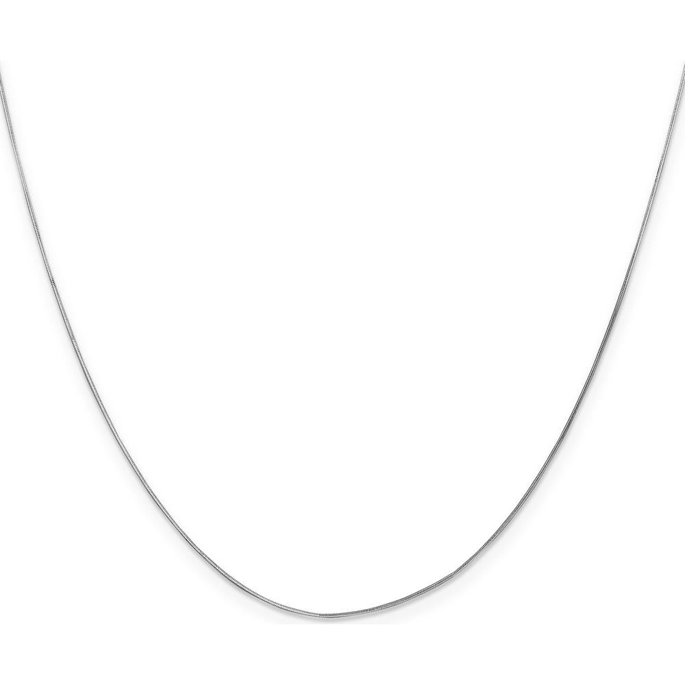 14K White Gold 24" Octagonal Snake Chain with Lobster Clasp by Oro Pregiato