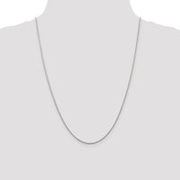 14K White Gold 24" Parisian Wheat Chain Necklace with Polished Finish and Lobster Clasp by Oro Pregiato