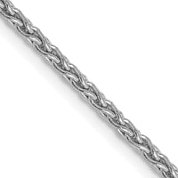 14K White Gold 24" Parisian Wheat Chain with Lobster Clasp by Oro Pregiato