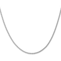 14K White Gold 24" Parisian Wheat Chain with Lobster Clasp by Oro Pregiato