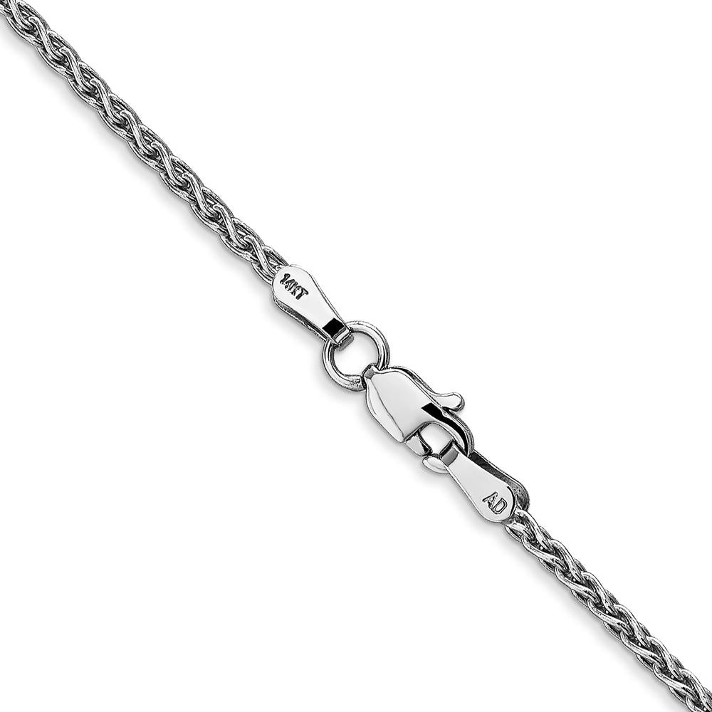 14K White Gold 24" Parisian Wheat Chain with Lobster Clasp by Oro Pregiato