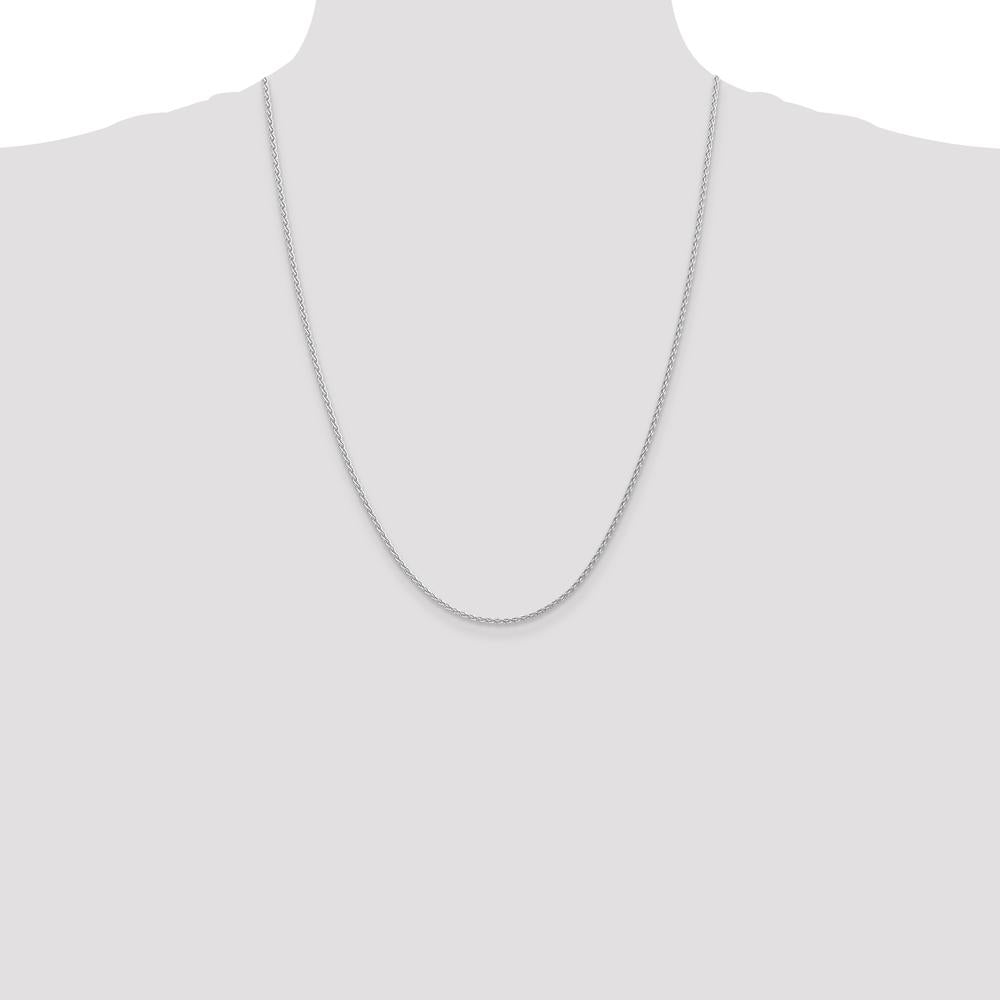 14K White Gold 24" Parisian Wheat Chain with Lobster Clasp by Oro Pregiato