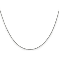 14K White Gold 24" Polished Cable Chain Necklace with Lobster Clasp by Oro Pregiato