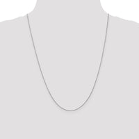 14K White Gold 24" Polished Cable Chain Necklace with Lobster Clasp by Oro Pregiato