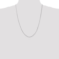 14K White Gold 24" Polished Octagonal Snake Chain with Lobster Clasp by Oro Pregiato