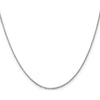 14K White Gold 24" Rolo Chain with Lobster Clasp - Polished Rhodium Finish by Oro Pregiato