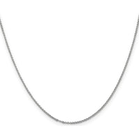 14K White Gold 24" Rolo Chain with Lobster Clasp - Polished Rhodium Finish by Oro Pregiato