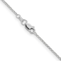 14K White Gold 24" Rolo Chain with Lobster Clasp - Polished Rhodium Finish by Oro Pregiato