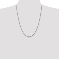 14K White Gold 24" Rope Chain Necklace with Lobster Clasp by 0