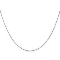 14K White Gold 24" Round Parisian Wheat Chain Necklace with Lobster Clasp - Rhodium Plated Finish by Oro Pregiato