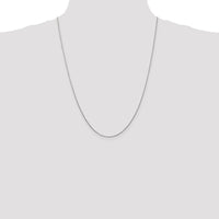 14K White Gold 24" Round Snake Chain with Lobster Clasp - Polished Finish by Oro Pregiato