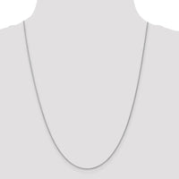 14K White Gold 24" Spiga Chain with Polished Finish and Lobster Clasp by Monteluci Fine Jewelry