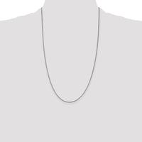 14K White Gold 26" 1.05mm Box Chain Necklace with Lobster Clasp by Oro Pregiato
