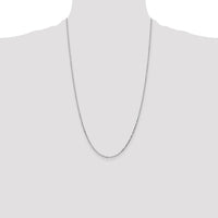 14K White Gold 26" 1.4mm Diamond-Cut Round Open Link Cable Chain with Lobster Clasp by Oro Pregiato
