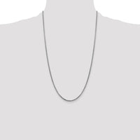 14K White Gold 26" 1.75mm Semi-Solid Round Box Chain with Lobster Clasp by Oro Pregiato