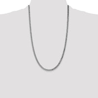 14K White Gold 26" 3.9mm Flat Beveled Curb Chain Necklace by 0